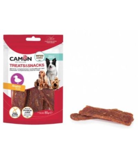 CAMON CANE SNACK TREATS STRIPS ANATRA 80GR