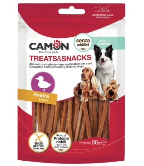 CAMON CANE SNACK TREATS STICKS SOTTILI ANATRA 80GR