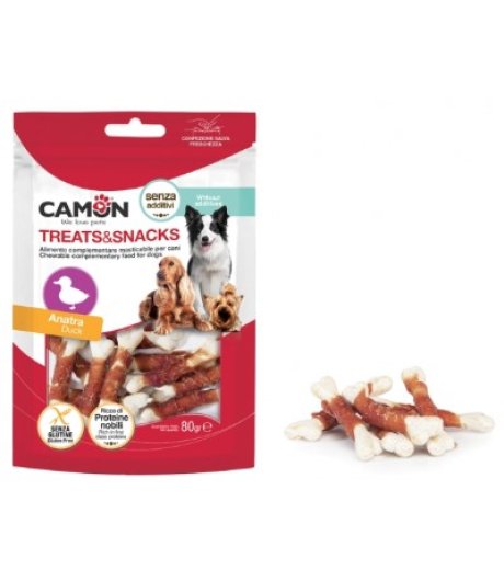 CAMON CANE SNACK TREATS OSSI ARROTOLATI CON ANATRA 80GR