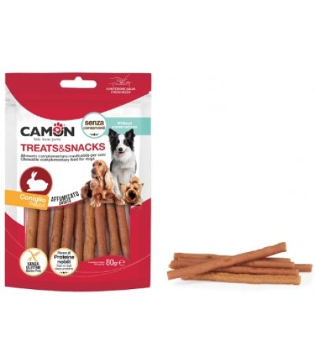 CAMON CANE SNACK TREATS STICKS CONIGLIO 80GR