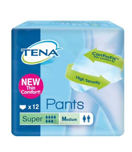 TENA PANTS SUPER M NEW 12PZ<