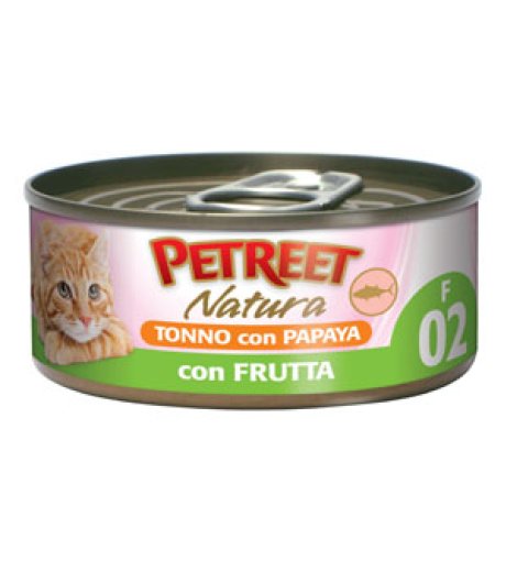PETREET GATTO NATURA F02 FRUTTA TONNO PAPAYA 70GR (lattina)
