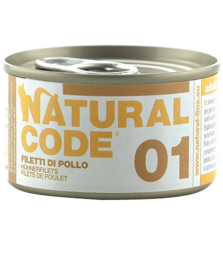NATURAL CODE GATTO 01 POLLO 85GR (lattina)