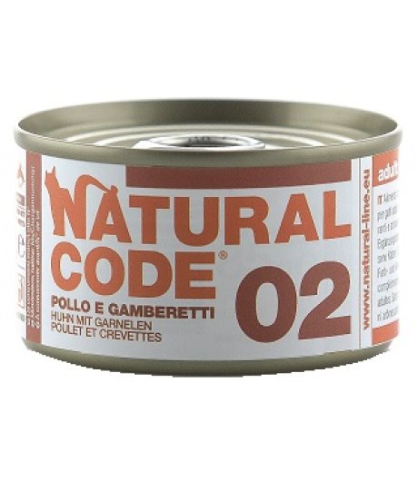 NATURAL CODE GATTO 02 POLLO GAMBERETTI 85GR (lattina)
