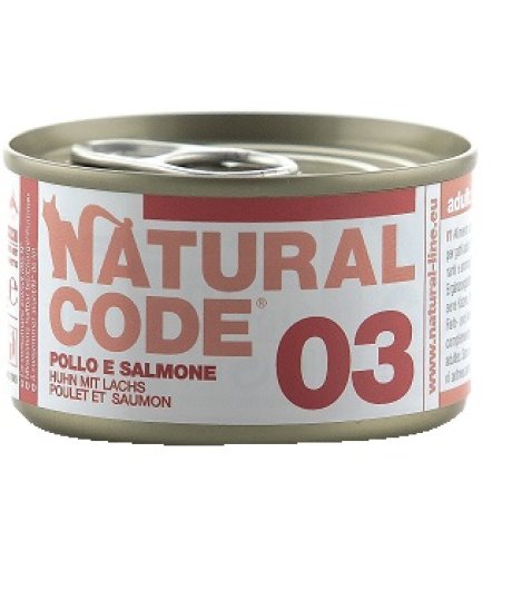 NATURAL CODE GATTO 03 POLLO SALMONE 85GR (lattina)