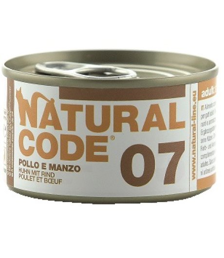 NATURAL CODE GATTO 07 POLLO MANZO 85GR (lattina)
