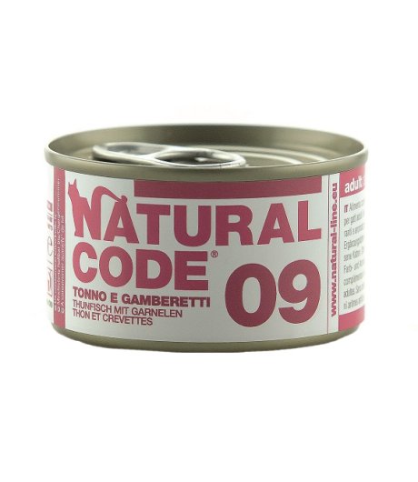 NATURAL CODE GATTO 09 TONNO GAMBERETTI 85GR (lattina)