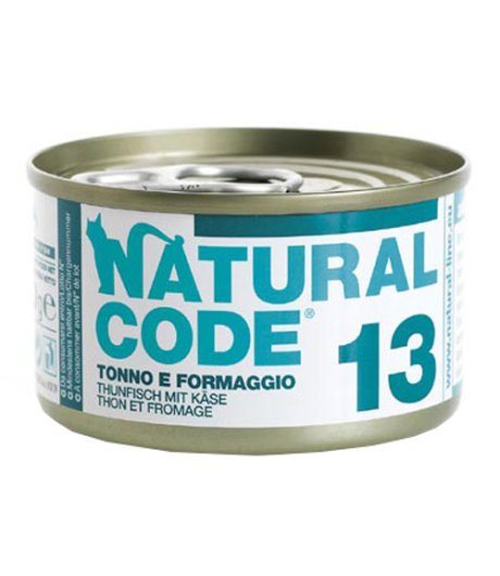NATURAL CODE GATTO 13 TONNO FORMAGGIO 85GR (lattina)