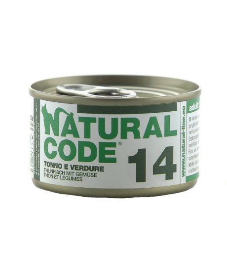 NATURAL CODE GATTO 14 TONNO VERDURE 85GR (lattina)