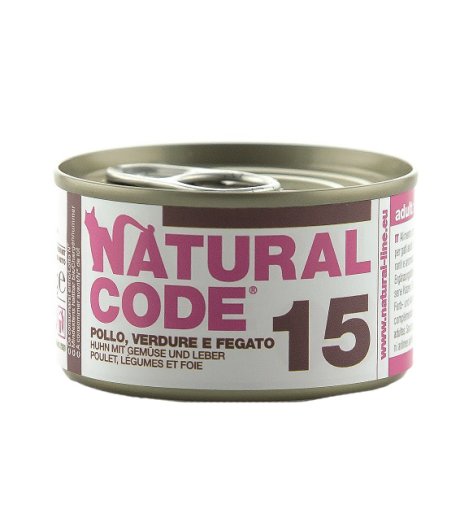 NATURAL CODE GATTO 15 POLLO VERDURE FEGATO 85GR (lattina)