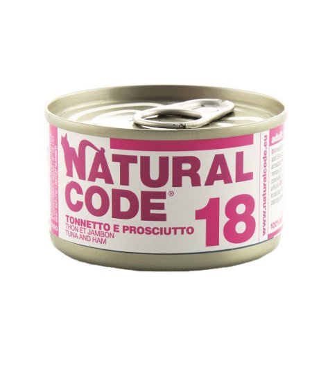 NATURAL CODE GATTO 18 SGOMBRO PROSCIUTTO 85GR (lattina)