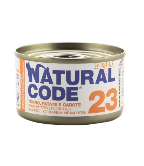 NATURAL CODE GATTO 23 JELLY TONNO PATATE CAROTE 85GR (lattina)