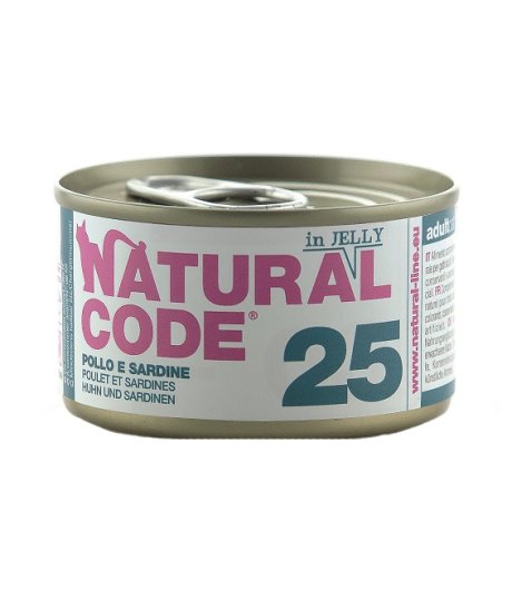 NATURAL CODE GATTO 25 POLLO E SARDINE 85G (lattina)