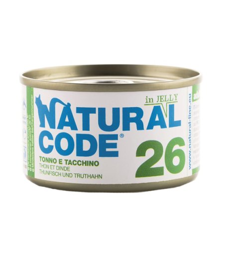 NATURAL CODE GATTO 26 JELLY TONNO TACCHINO 85GR (lattina)