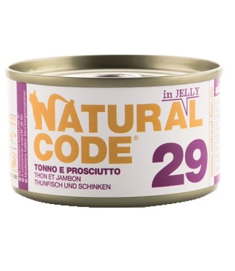 NATURAL CODE GATTO 29 JELLY TONNO PROSCIUTTO 85GR (lattina)