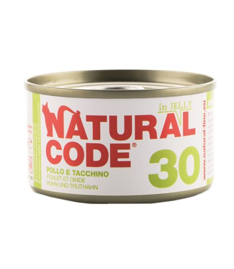 NATURAL CODE GATTO 30 JELLY POLLO TACCHINO 85GR (lattina)