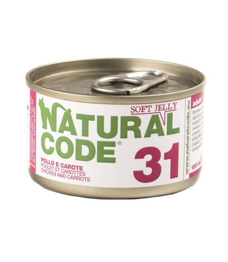NATURAL CODE GATTO 31 JELLY POLLO AMARANTO CAROTE 85GR (lattina)