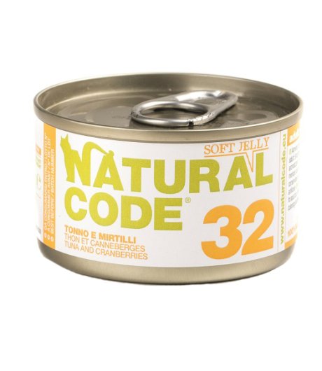 NATURAL CODE GATTO 32 JELLY TONNO AMARANTO MIRTILLO 85GR (lattina)