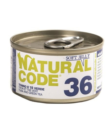 NATURAL CODE GATTO 36 TONNO TE' VERDE 85GR (lattina)