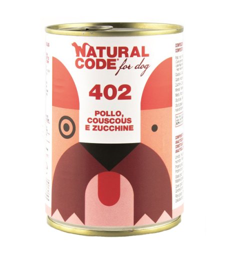 NATURAL CODE CANE 402 POLLO COUSCOUS ZUCCHINI 400GR (lattina)