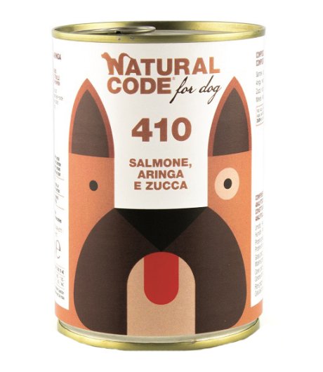 NATURAL CODE CANE 410 SALMONE ARINGA ZUCCA 400GR (lattina)