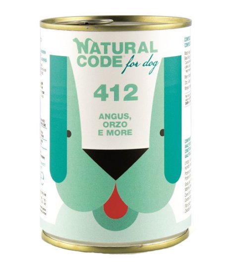NATURAL CODE CANE 412 ANGUS FARRO MORE 400GR (lattina)
