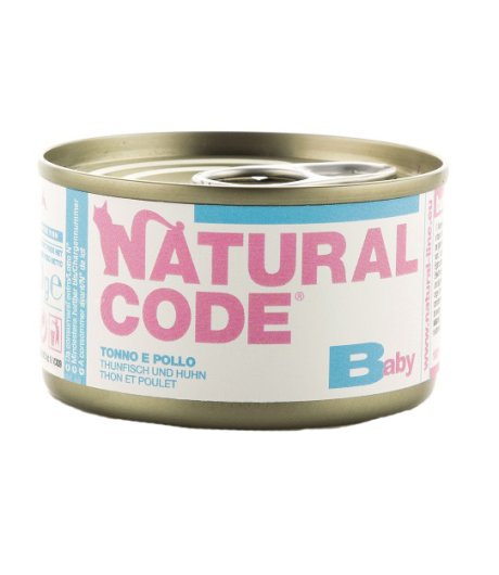 NATURAL CODE GATTO BABY TONNO POLLO 85GR (lattina) NATURAL CODE GATTO BABY TONNO POLLO 85GR (lattina)
