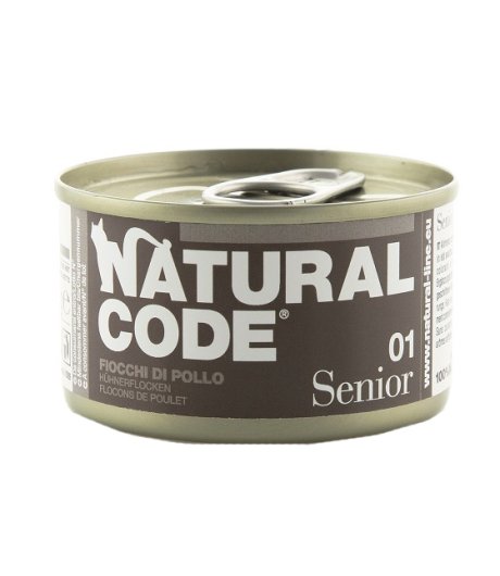 NATURAL CODE GATTO SENIOR 01 POLLO RISO 85GR (lattina)
