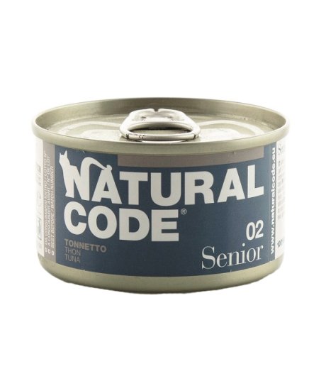 NATURAL CODE GATTO SENIOR 02 TONNO 85GR (lattina)
