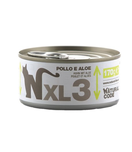NATURAL CODE GATTO XL3 POLLO ALOE 170GR (lattina)