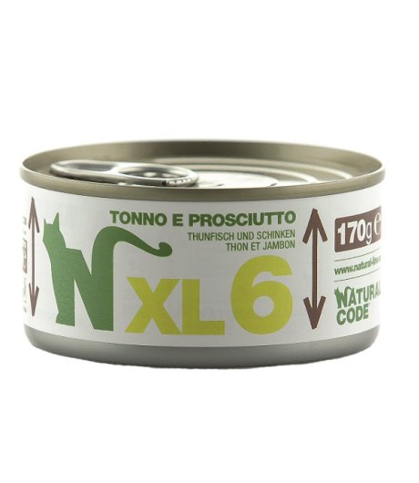 NATURAL CODE GATTO XL6 TONNO PROSCIUTTO 170GR (lattina)