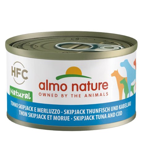 ALMO NATURE CANE HFC NATURAL TONNO SKIPJACK MERLUZZO 95GR (lattina)