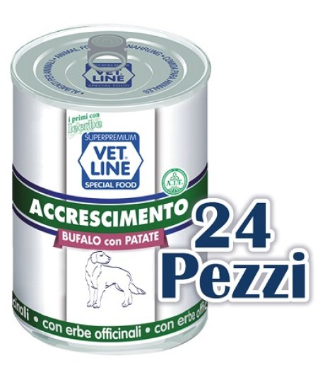 OLISTIKA VET LINE CANE ACCRESCIMENTO BUFALO PATATE 400GR (lattina)
