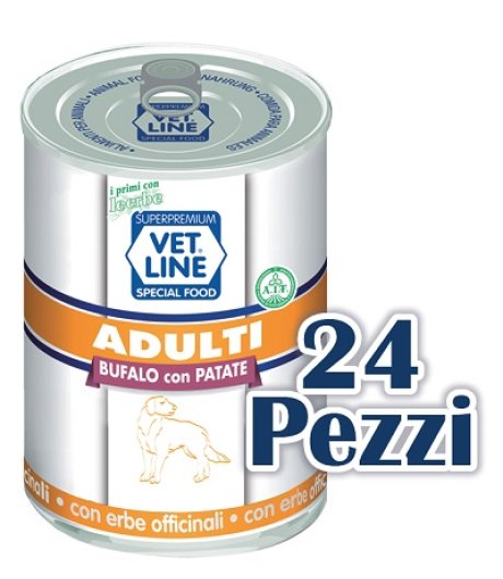 OLISTIKA VET LINE CANE ADULT BUFALO PATATE 400GR (lattina)