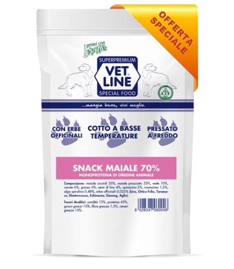 OLISTIKA VET LINE CANE SNACK MONOPROTEICO MAIALE 70% 80GR