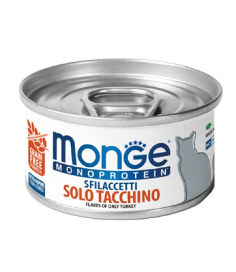 MONGE GATTO MONOPROTEICO SOLO TACCHINO 80GR (lattina)
