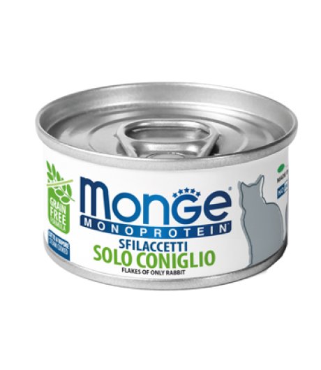MONGE GATTO MONOPROTEICO SOLO CONIGLIO 80GR (lattina)