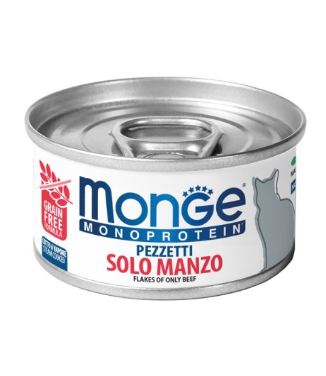 MONGE GATTO MONOPROTEICO SOLO MANZO 80GR (lattina)