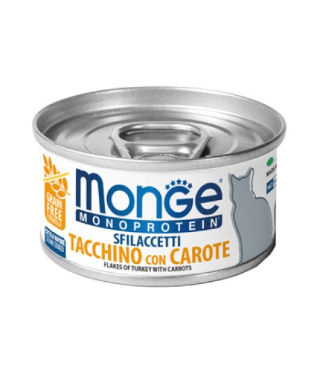 MONGE GATTO MONOPROTEICO TACCHINO CAROTE 80GR (lattina)