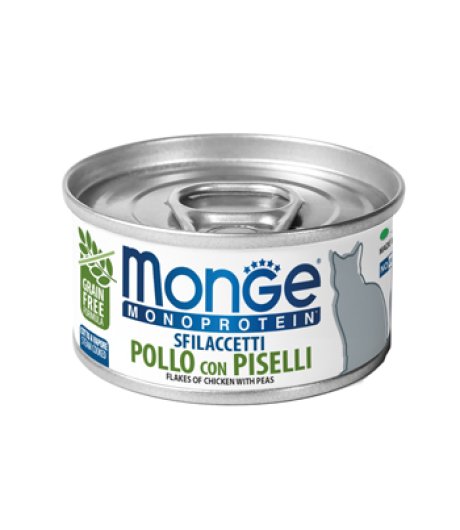 MONGE GATTO MONOPROTEICO POLLO PISELLI 80GR (lattina)