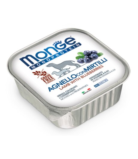 MONGE CANE FRUIT MONOPROTEICO AGNELLO MIRTILLO 150GR (vaschetta)