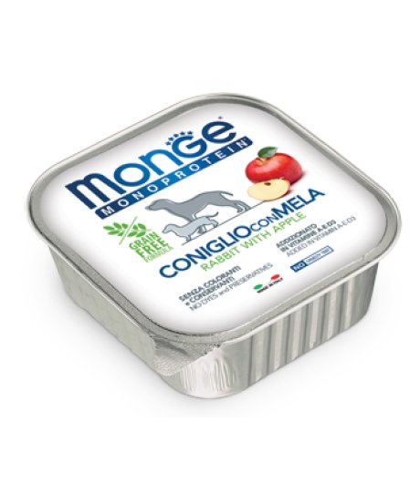 MONGE CANE FRUIT MONOPROTEICO CONIGLIO MELA 150GR (vaschetta)