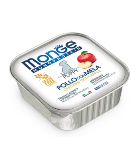 MONGE CANE FRUIT MONOPROTEICO PUPPY POLLO MELA 150GR (vaschetta)