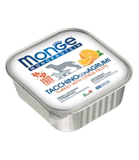 MONGE CANE FRUIT MONOPROTEICO TACCHINO AGRUMI 150GR (vaschetta)