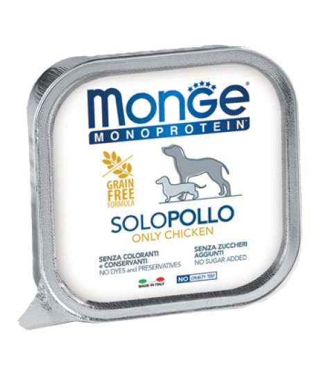 MONGE CANE MONOPROTEICO SOLO POLLO 150GR (vaschetta)