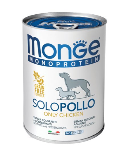 MONGE CANE MONOPROTEICO SOLO POLLO 400GR (lattina)