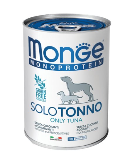 MONGE CANE MONOPROTEICO SOLO TONNO 400GR (lattina)