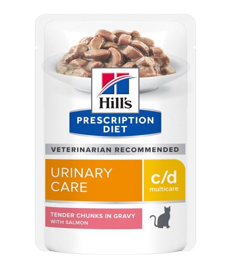 HILL'S GATTO DIET C/D URINARY CARE MULTICARE GRAVY (IN SALSA) SALMONE 85GR (bustina)