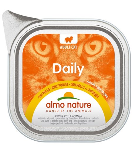 ALMO NATURE GATTO DAILY GRAIN FREE ADULT POLLO 100GR (vaschetta)