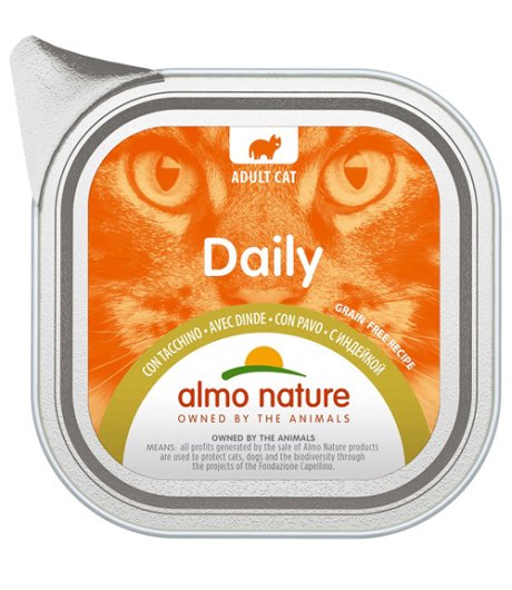 ALMO NATURE GATTO DAILY GRAIN FREE ADULT TACCHINO 100GR (vaschetta)